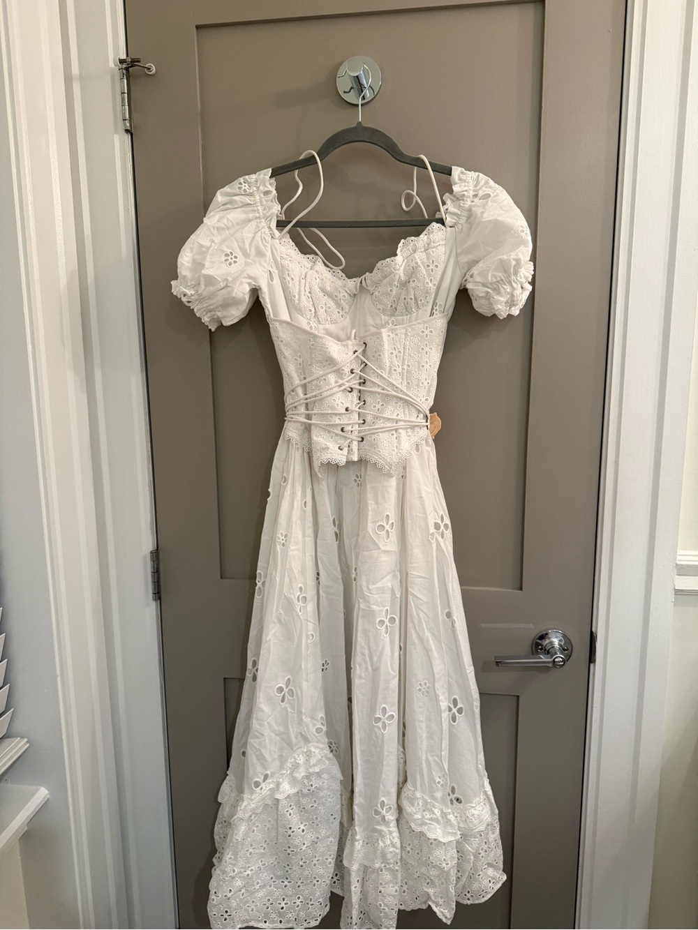 Lacemade White Eyelet Lace Corset Dress